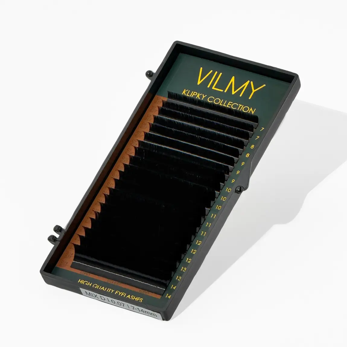 Eyelashes Vilmy Klipky Black 20 lines mix L 0.07 (7-14 mm)