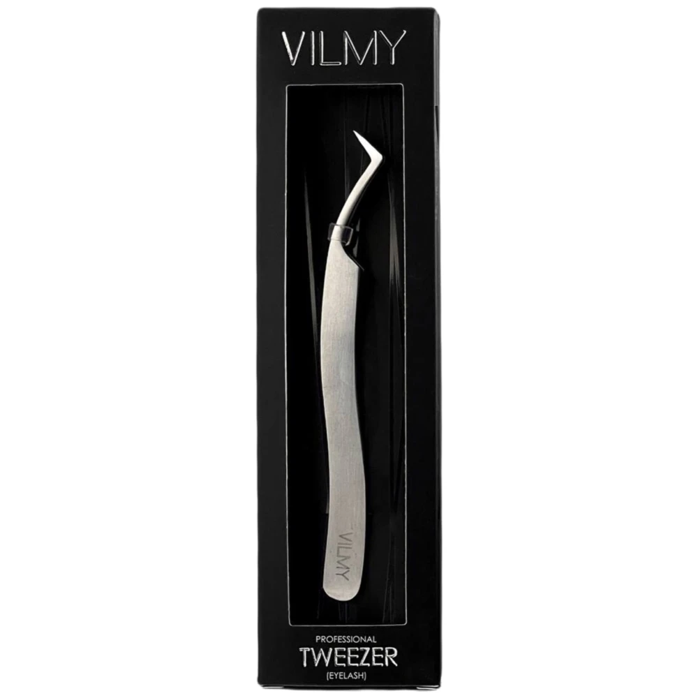 L-shaped eyelash tweezers, T-40/2 by Vilmy