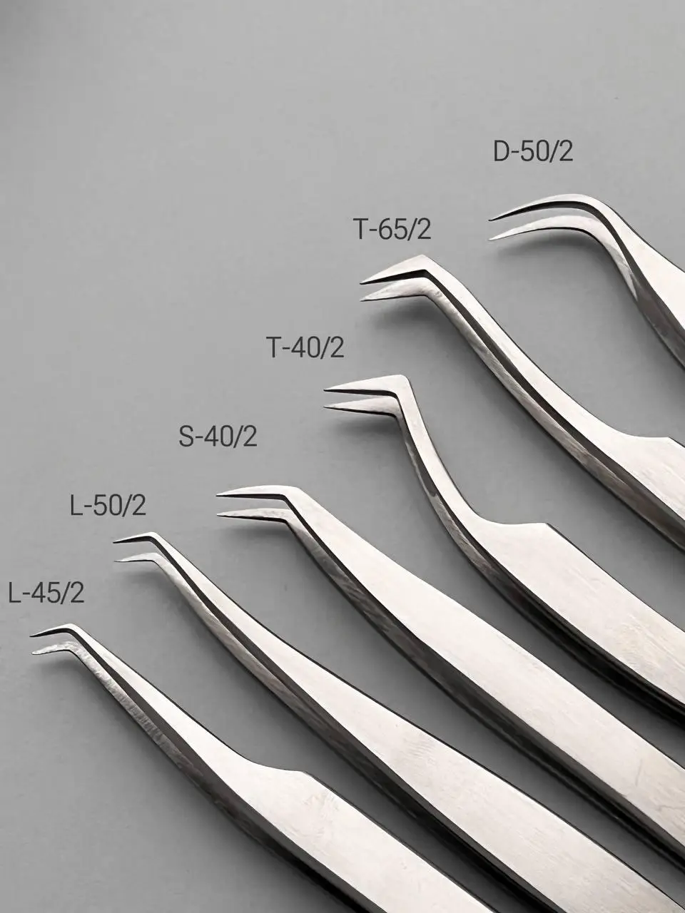 L-shaped eyelash tweezers, T-40/2 by Vilmy