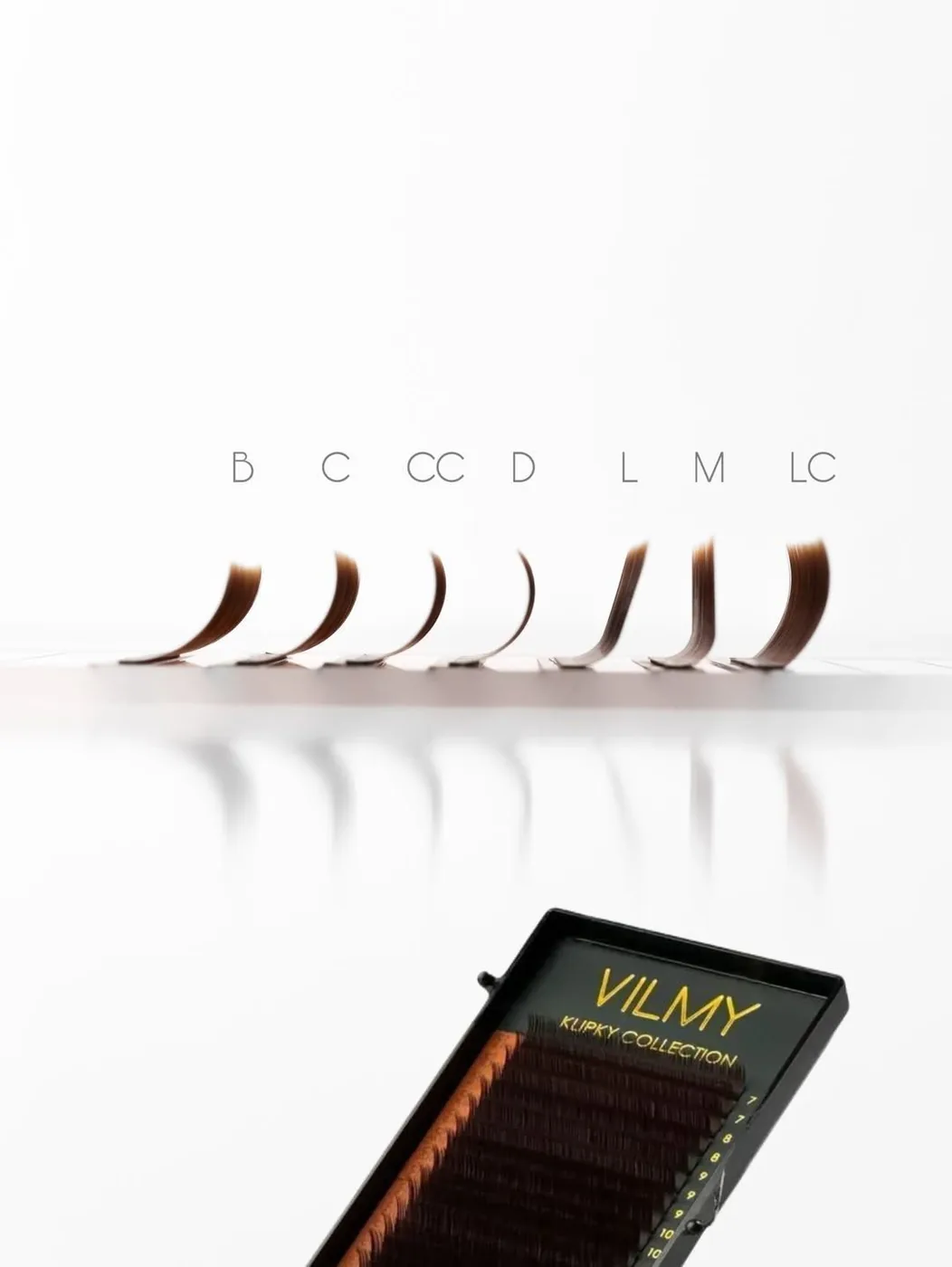 Ресницы Vilmy Klipky Chocolate 20 линий mix D 0.07 (7-14 мм) — 2
