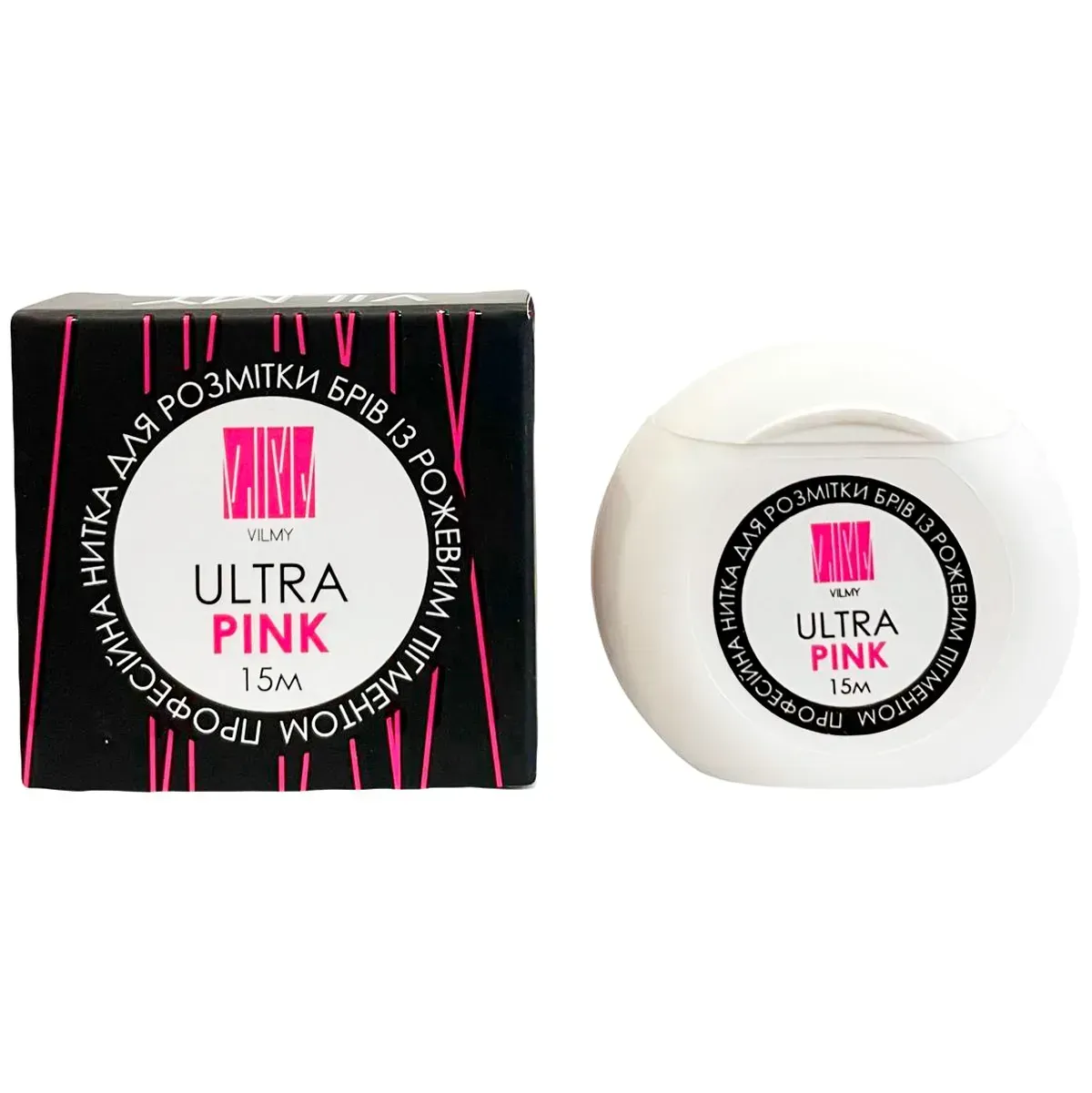 Vilmy Ultra Pink Eyebrow Thread, 15m