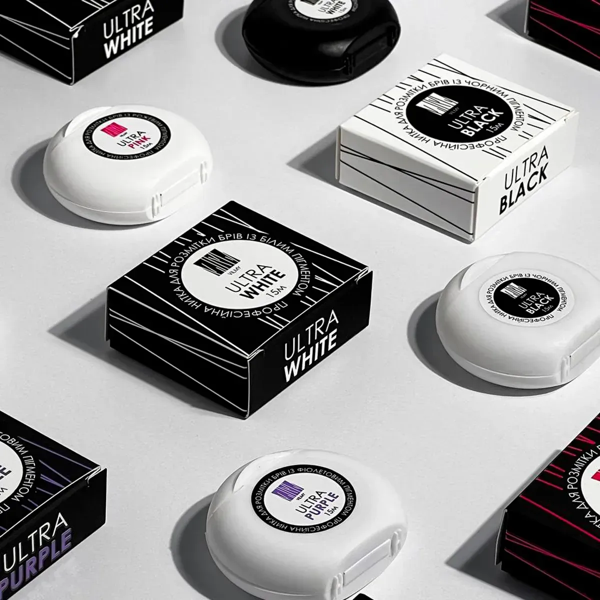 Vilmy Ultra Pink Eyebrow Thread, 15m