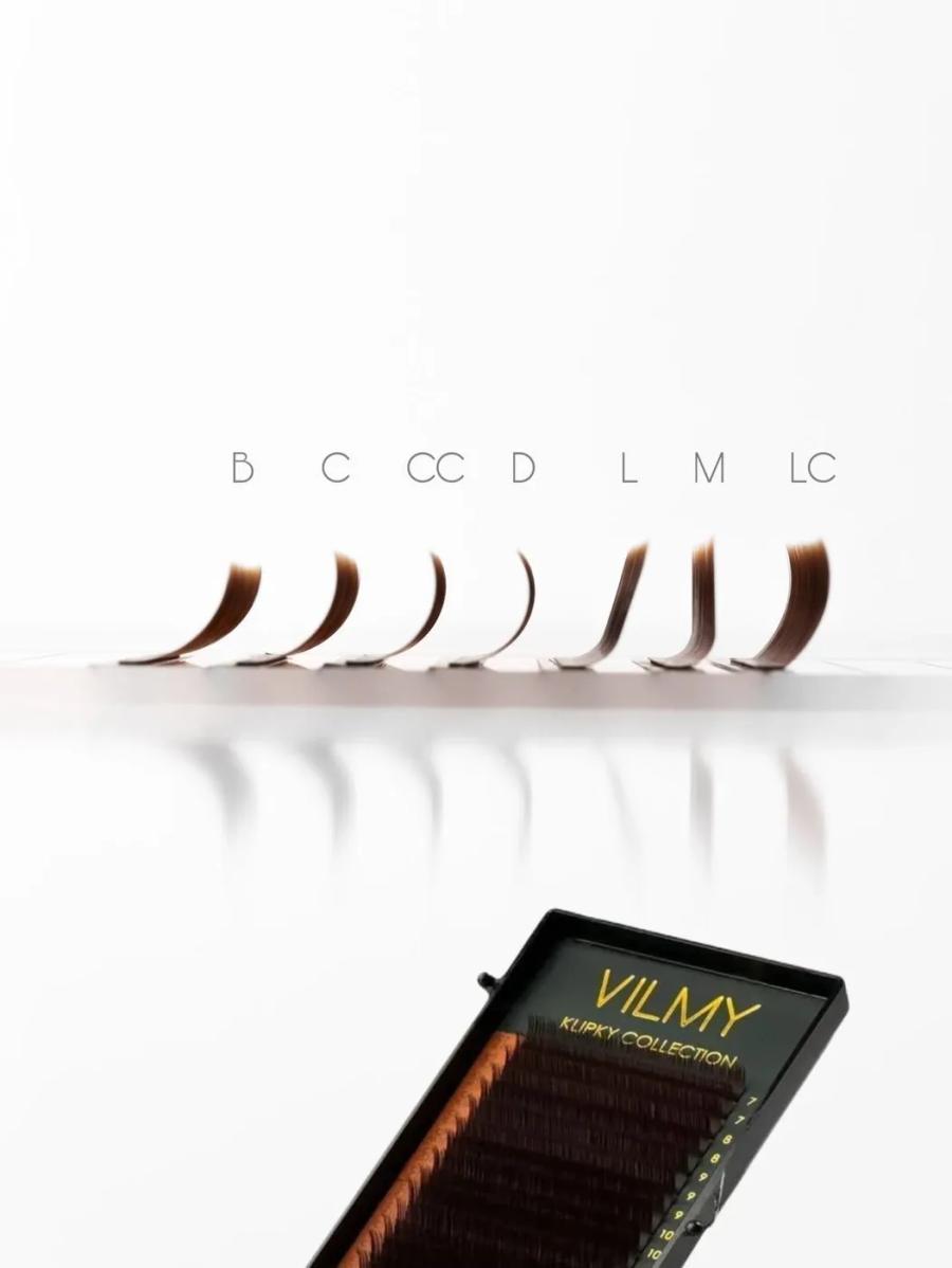 Ресницы Vilmy Klipky Chocolate 20 линий mix C 0.07 (7-14 мм) — 2